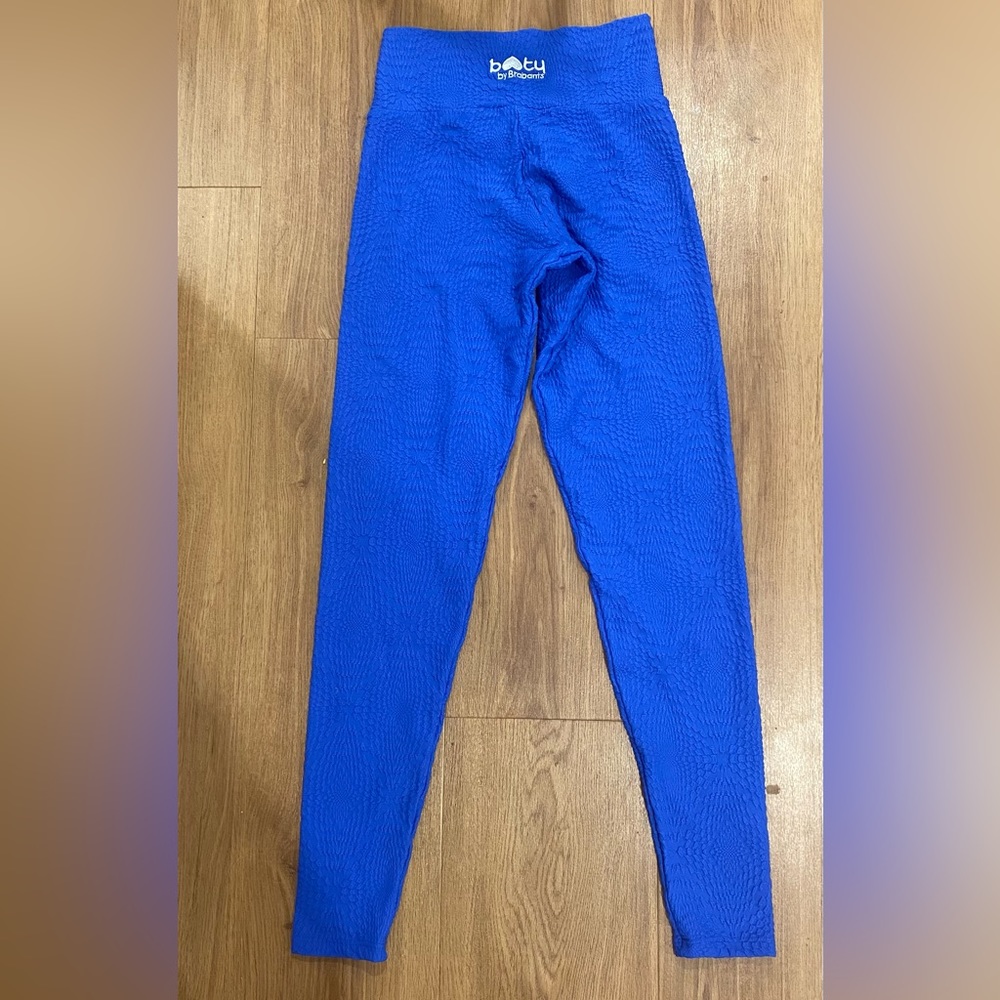 Booty by Brabants Electric Blue Textured High-Waist Leggings